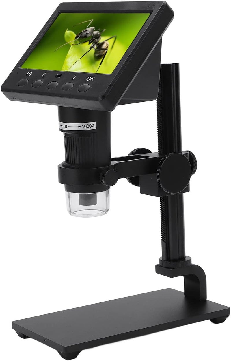 woobles Digital Microscope, High Power 4.3 Inch LCD 1000X Electron Microscope for Phone Repair (US Plug) - Image 1